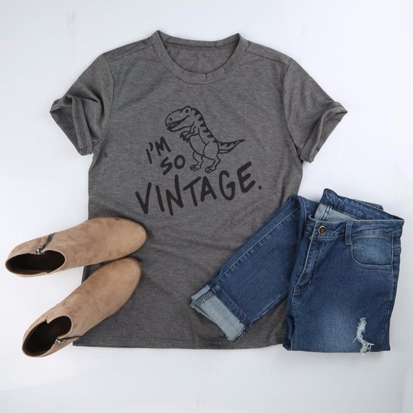Tops - I'm so VINTAGE Gray T-shirt